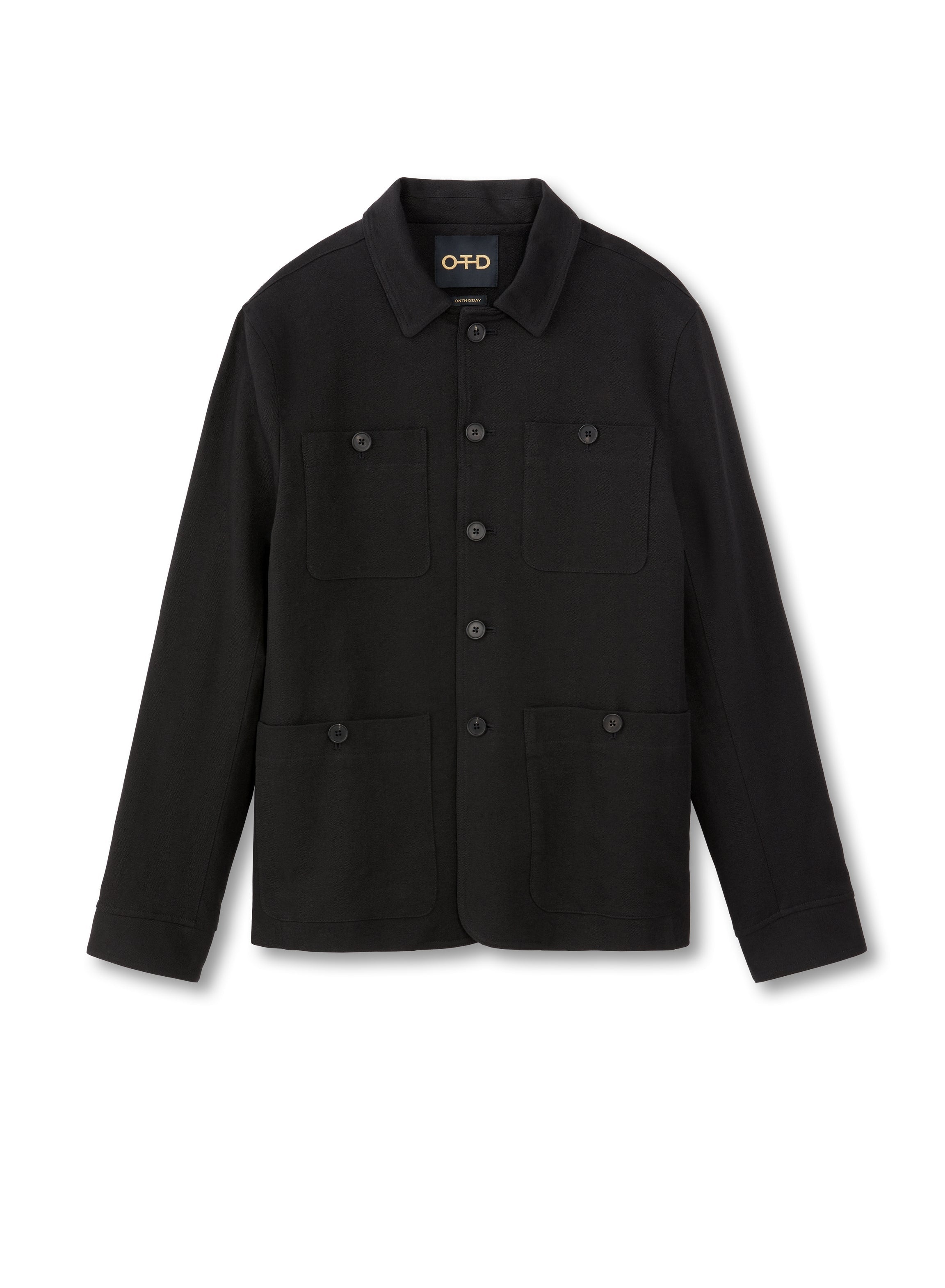 Patch Pocket Task Jacket (Black)-0