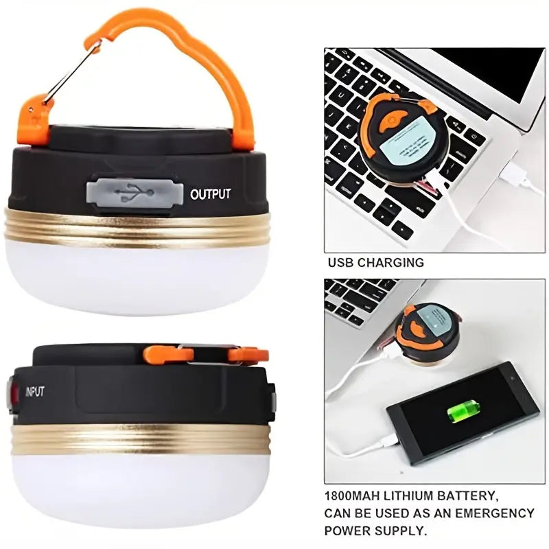 Portable Rechargeable LED Camping Lantern with Magnetic Base-3