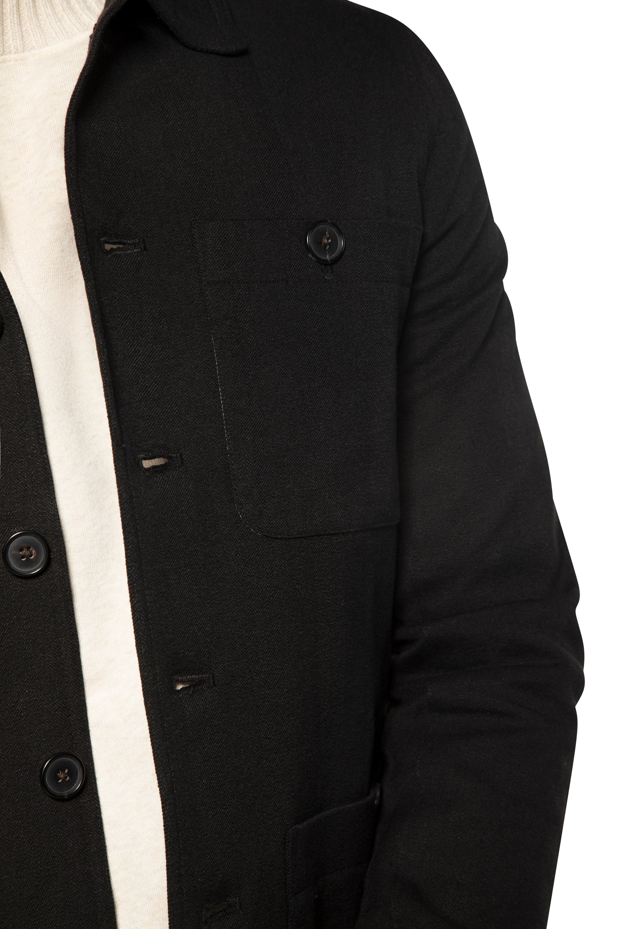 Patch Pocket Task Jacket (Black)-3