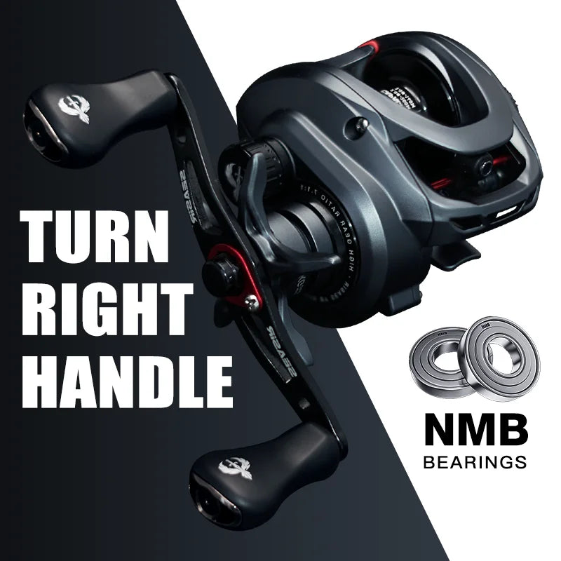 Commando Power Baitcaster Reel 9kg Right-Handed Black-2