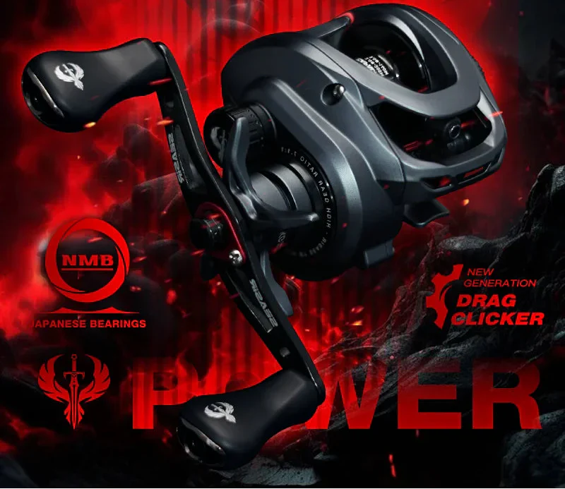 Commando Power Baitcaster Reel 9kg Right-Handed Black-1