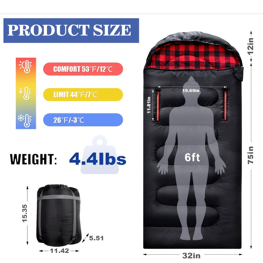 Sleeping Bag for Camping Hiking Backpacking-3